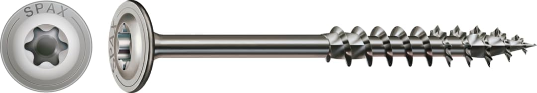 Bild von HI.FORCE, 8 x 220 mm, 50 Stück, Teilgewinde, Tellerkopf, T-STAR plus T40, 4CUT, Edelstahl rostfrei A2-0257000802205