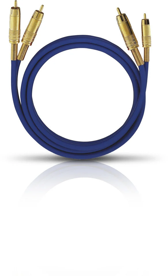 Bild von Oehlbach NF 1master 300 - Hervorragendes analoges Stereo Audio-Cinchkabel - 2x Cinch/2x Cinch, Vollmetallstecker, Schirmung - 3m - blau