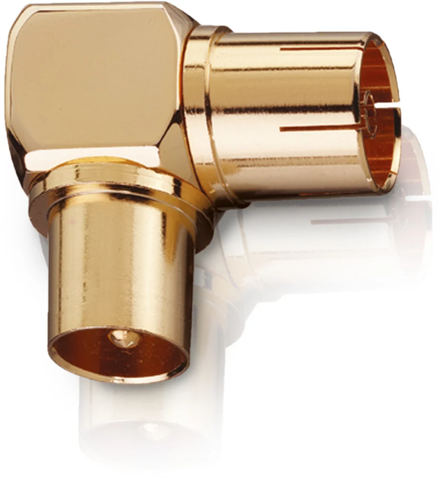 Bild von Oehlbach Antenna AD 90 Winkelverbinder 2 Stück Audio- & Video-Adapter Antenne weiblich zu Antenne männlich 90°, Perfekte Kontaktsicherheit