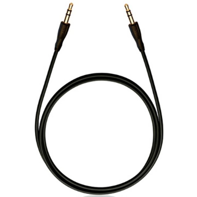 Bild von RCA Stereo-Verbindungskabel (AUX-Anschluss, Klinke- zu Klinke-Stecker, 3,5 Millimeter zu 3,5 Millimeter, störungsfrei, flexibel, für Audio-Geräte) - 0,75 Meter Kabel - schwarz