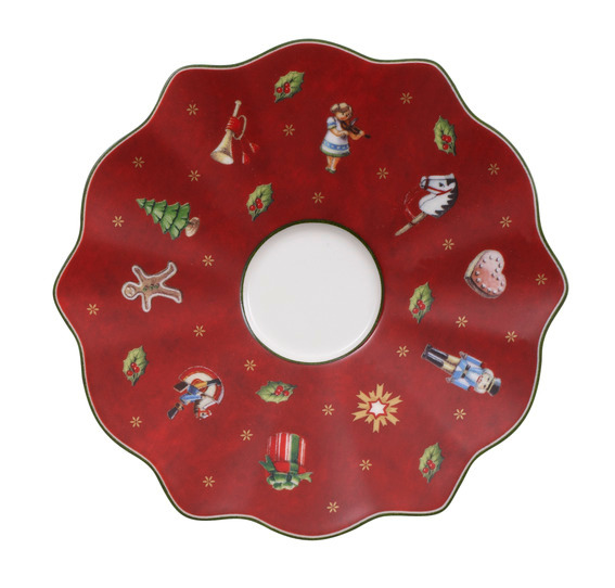 Bild von Villeroy und Boch Toy's Delight Mokka-/Espresso-Untertasse, 13 cm, Premium Porzellan, Rot