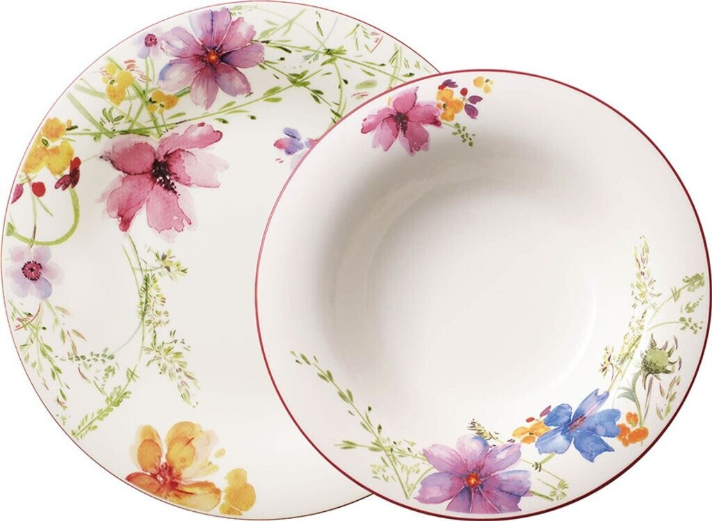Bild von Villeroy & Boch 1041007609 Gechirr-Service, Porzellan, floral, 34,8 x 19,7 x 32,4 cm, 12 Einheiten