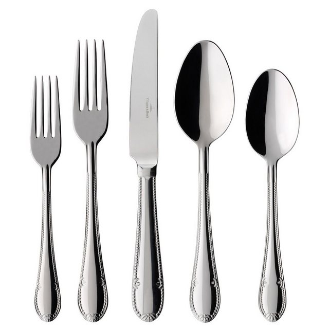 Bild von Villeroy & Boch – Mademoiselle Tafelbesteck 30 Teilig, 6 Personen, Spülmaschinenfest, Rostfrei, Besteck Set, Besteckset, Essbesteck Set, Messer Gabel Löffel Set, Cutlery Set, Edelstahl