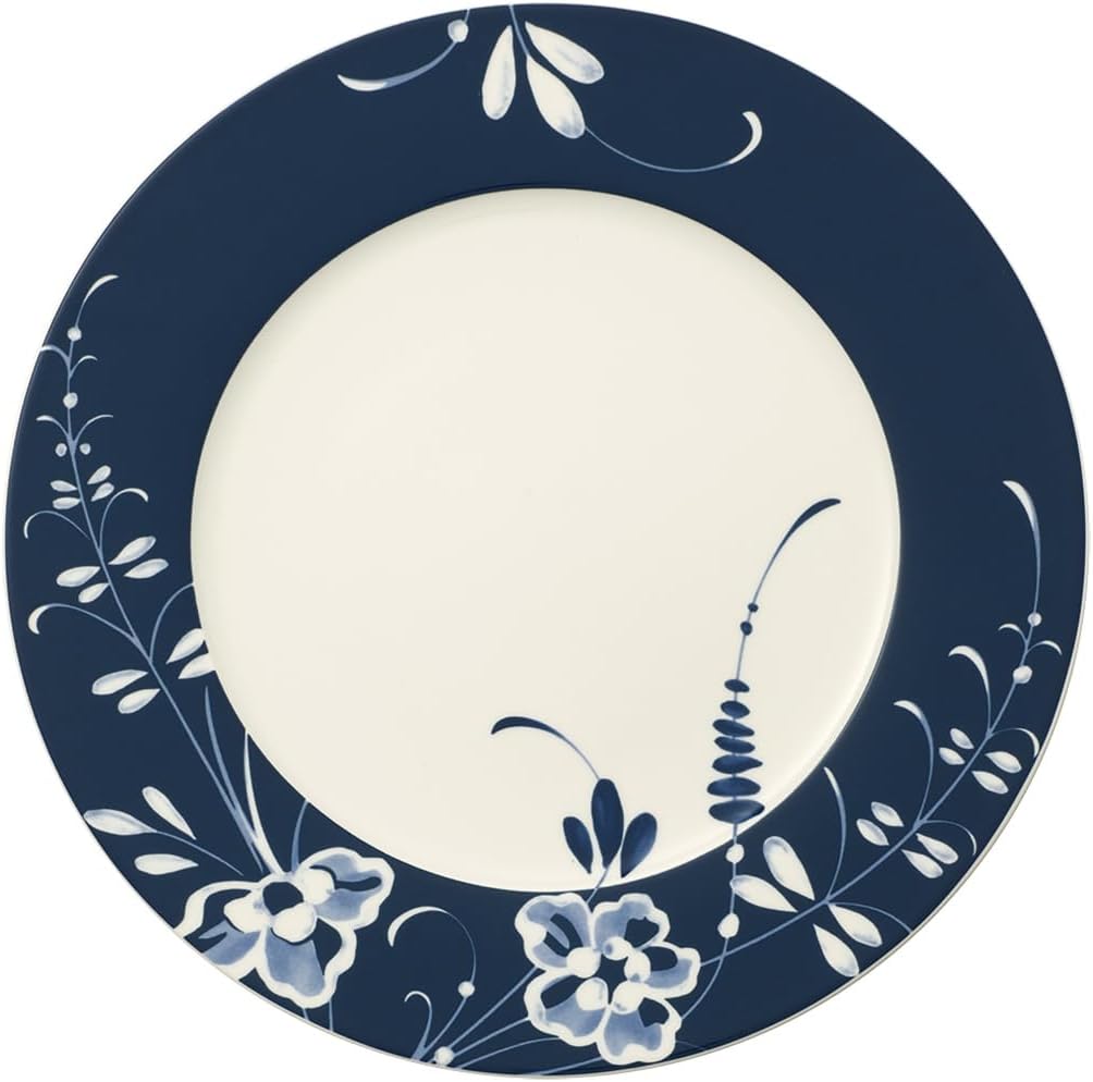 Bild von Villeroy und Boch Vieux Luxembourg Brindille Platzteller, 30 cm, Premium Porzellan, Weiß/Blau