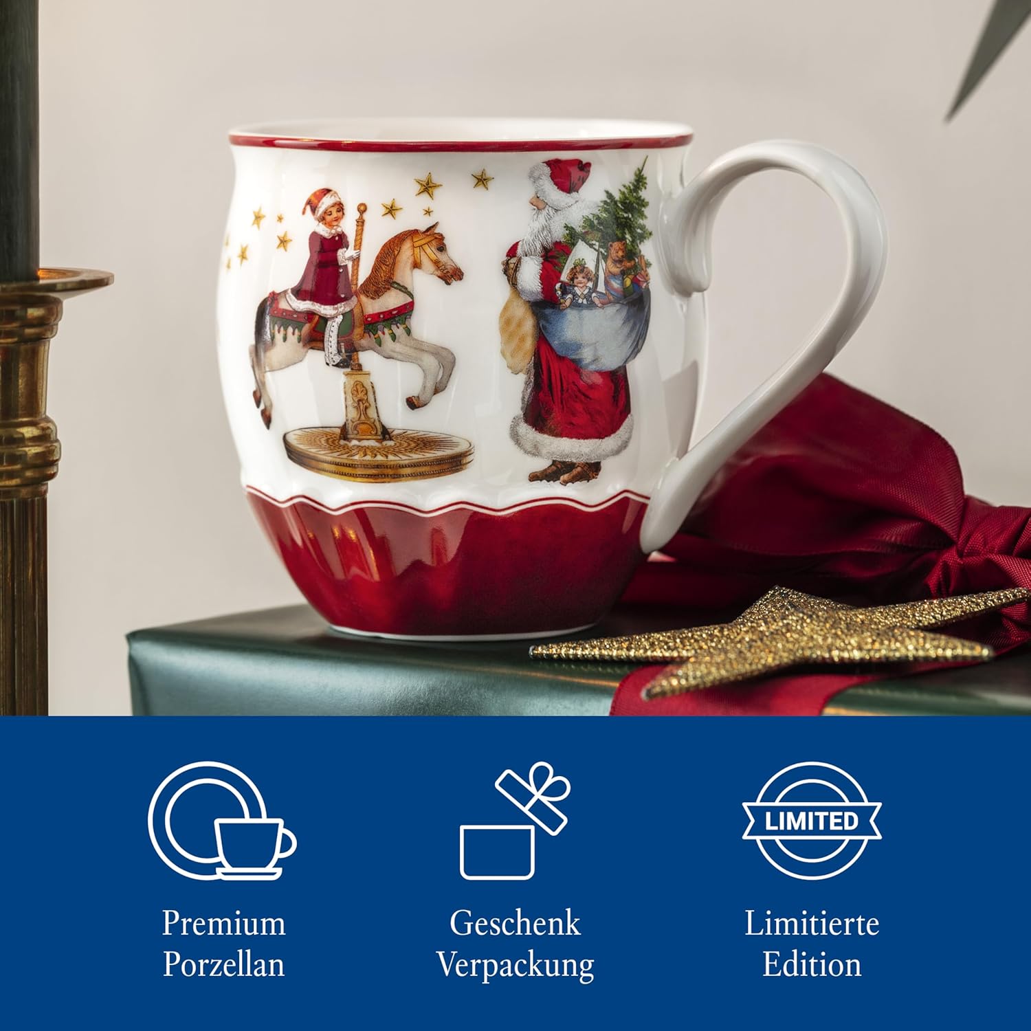 Bild von Villeroy & Boch – Annual Christmas Edition Jahresbecher 2024 Bunt, Kaffetasse, Becher, Weihnachtsbecher Keramik, Geschirr, Weihnachten, Sammlerstück, Premium Porzellan