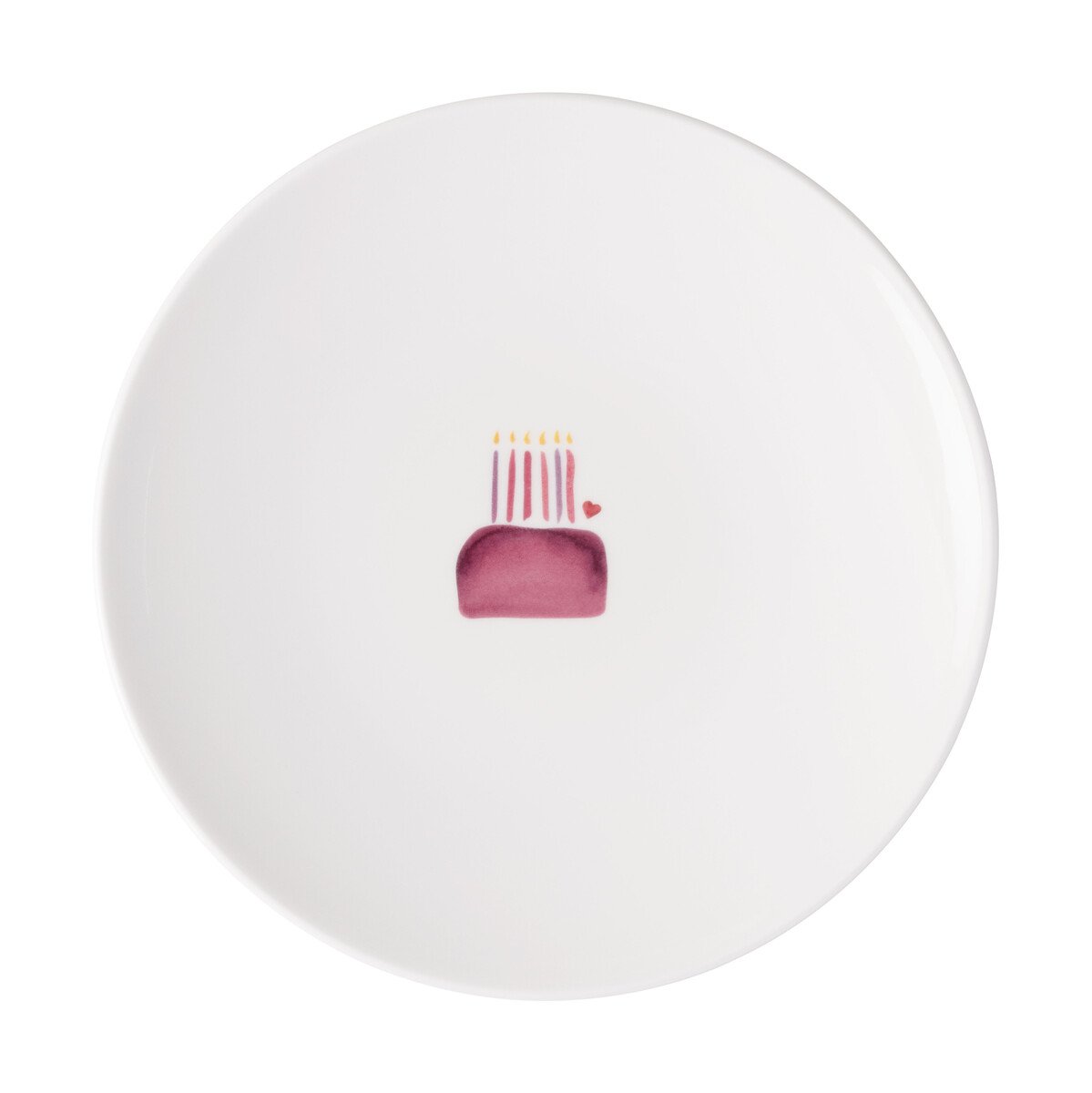 Bild von Villeroy & Boch – With Love Frühstücks-/ Dessertteller "Happy Birthday" Weiß, Spülmaschinenfest, Mikrowellensicher, Teller Geburtstagstorte, Geschirr Keramik, Geschenk Geburtstag, Premium Porzel