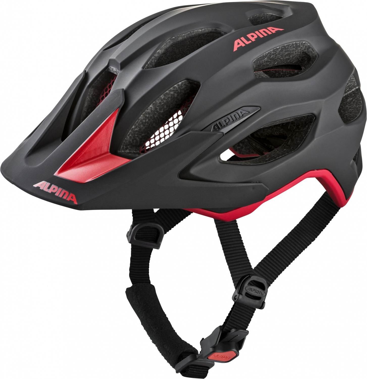 Bild von ALPINA CARAPAX 2.0 - Leichter, Stabiler & Komfortabler Fahrradhelm Mit Fliegennetz & Antibakteriellen Polstern Für Erwachsene, black-red, 57-62 cm