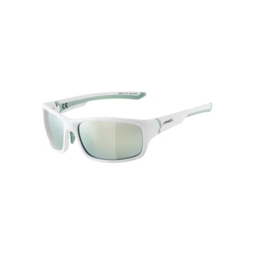 Bild von Alpina Lyron small Sportbrille (310 white matt/pistachio, Scheibe: Ceramic emerald mirror (S3))