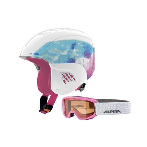 Bild von Alpina Carat Set Skihelm mit Skibrille (48-52 cm, 81 night/blue gloss inkl. Piney, schwarzer Rahmen)