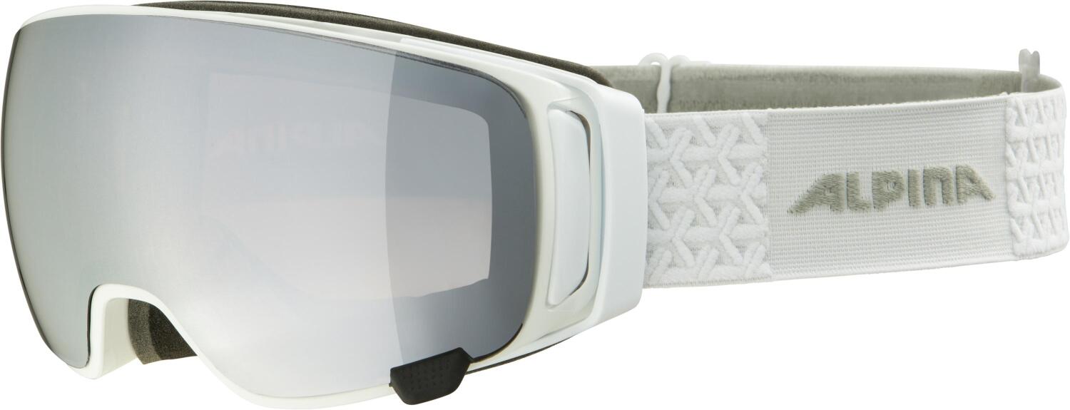 Bild von ALPINA DOUBLE JACK MAG Q-LITE - Verspiegelte, Kontrastverstärkende Wechselscheiben OTG Skibrille Mit 100% UV Schutz Für Erwachsene, white, One Size