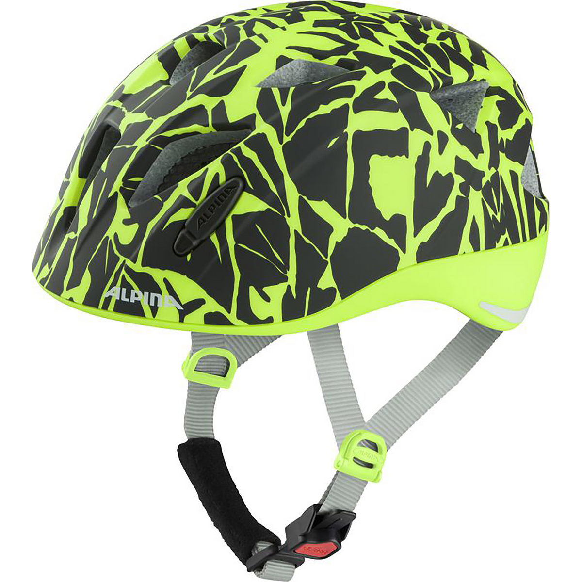 Bild von ALPINA XIMO L.E. - Leichter, Sicherer & Bruchfester Fahrradhelm Mit Optionalen LED-Licht Für Kinder, black-neon Sparkle matt, 49-54 cm