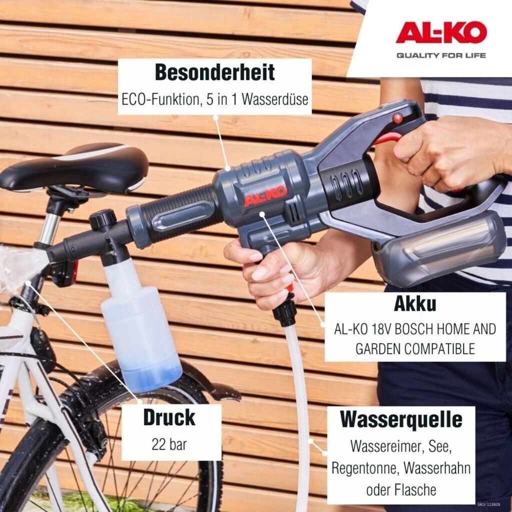 Bild von AL-KO Akku-Hochdruckreiniger PW 1850, ohne Akku und Ladegerät