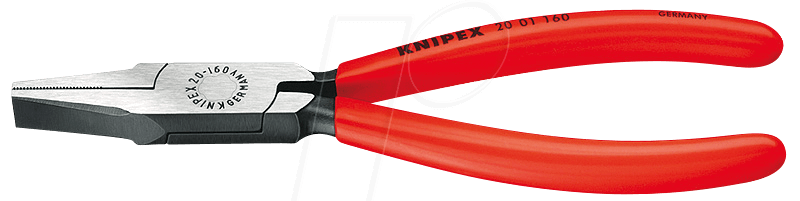 Bild von Knipex Flachzange KNIPEX 20 01 160 Flachzange DIN ISO 5745 Gesamtlnge 160 mm Kopf polie