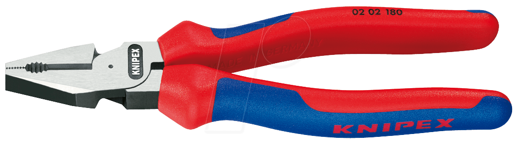 Bild von Kraft-Kombinationszange poliert mit Mehrkomponenten-Griffen 180mm KNIPEX