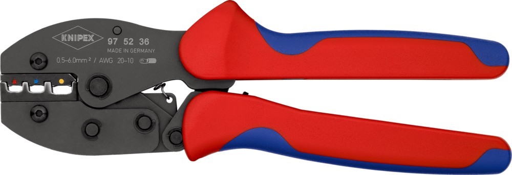 Bild von Knipex Crimpzange, Kerbzange mechanisch Kabelschuh/Verb 0,5-6 qmm AWG10-20