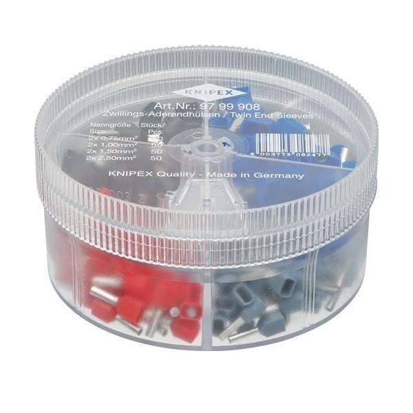 Bild von Knipex Aderendhülsen Knipex 97 99 908 Aderendhülsen-Sortiment 0.75 mm², 1 mm², 1.5 mm², 2.5, 97 99 908