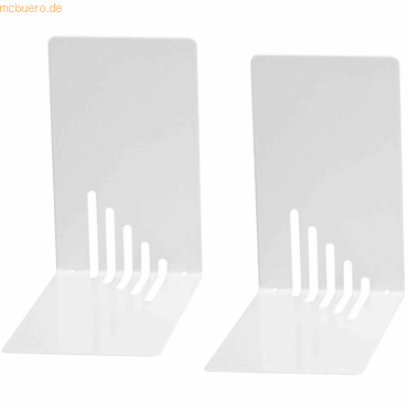 Bild von Wedo Buchstütze Metall schmal 14x8,5x14 cm VE=2 Stück weiß