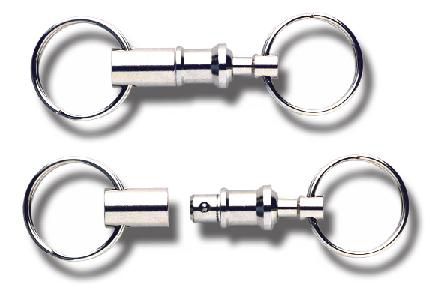 Bild von Wedo Schlüsselhalter 2 Ringe mit Kupplung silber