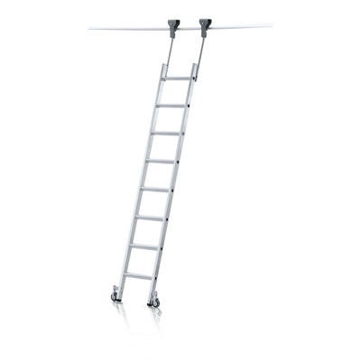 Bild von ZARGES - Regalleiter, 8 Stu., fahrbarer Leiterkopf, Einhängehöhe 2.340mm