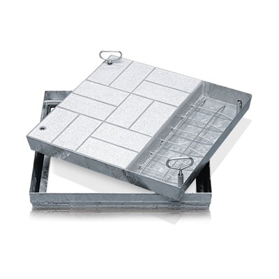 Bild von ZARGES - Schachtabdeckung Aluminium, B 635 x T 635mm, Bauhöhe 80mm