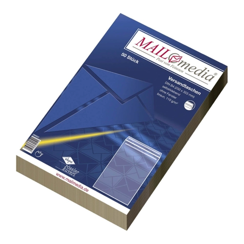 Bild von Versandtaschen Recycling - B4, ohne Fenster, selbstklebend, 110 g/qm, braun, 50 Stück