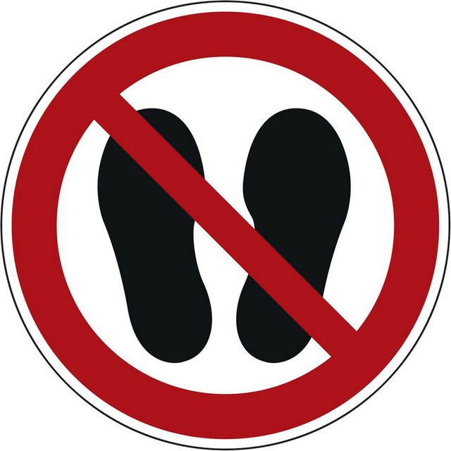Bild von Neutralware, Hausnummer + Türschild, Hinweisschild P024 Betreten der Fläche verboten Hart-PVC