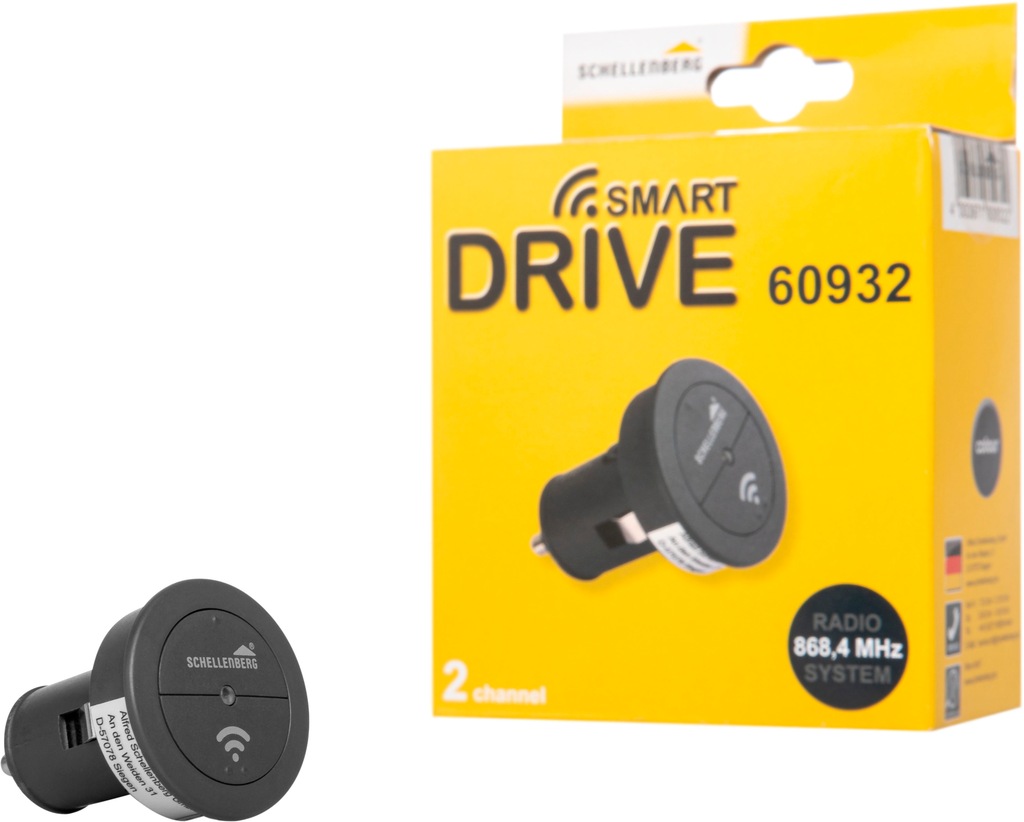Bild von SCHELLENBERG Tor-Funksteuerung "Funk-Autosender Smart DRIVE 2-Kanal,", Garagentorantrieb-Torantrieb, zur Bedienung von Garagentorantrieben mit 868,4 MHz