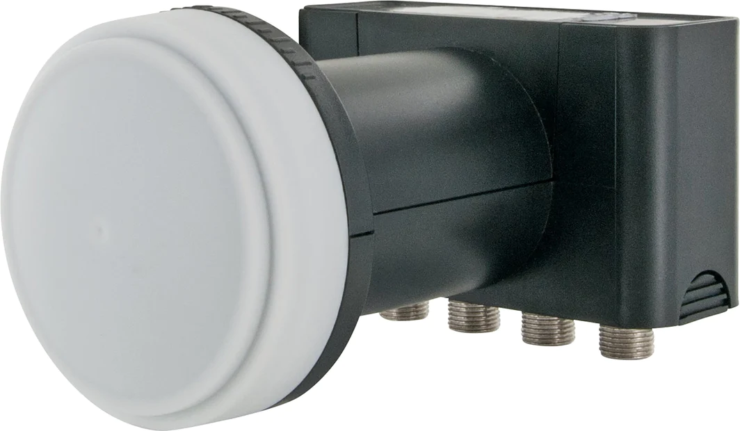 Bild von Schwaiger LNB4 Quad-LNB Teilnehmer-Anzahl: 4 Feedaufnahme: 40mm mit Switch Hellgrau, Weiß