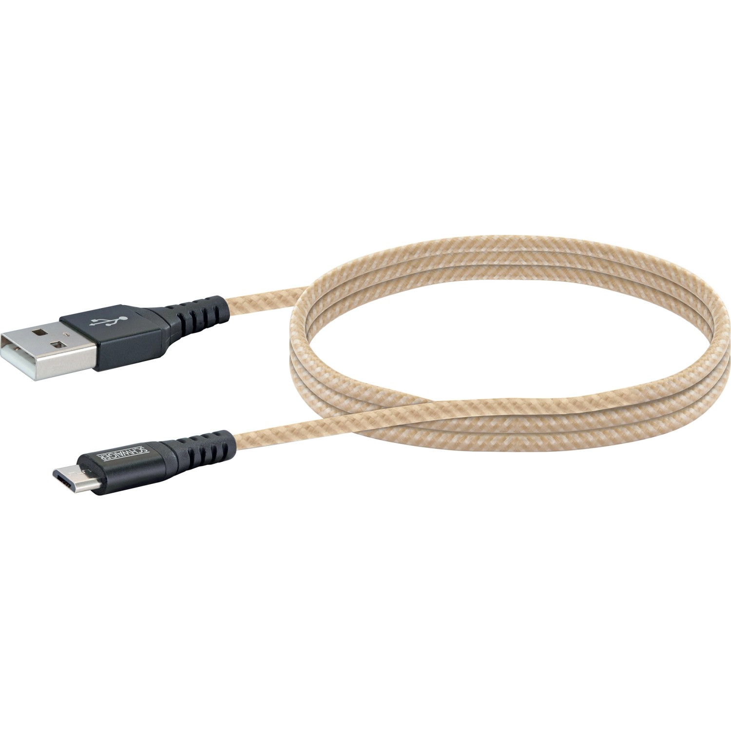 Bild von Micro USB Sync & Ladekabel Hanfbraun 1,2 m
