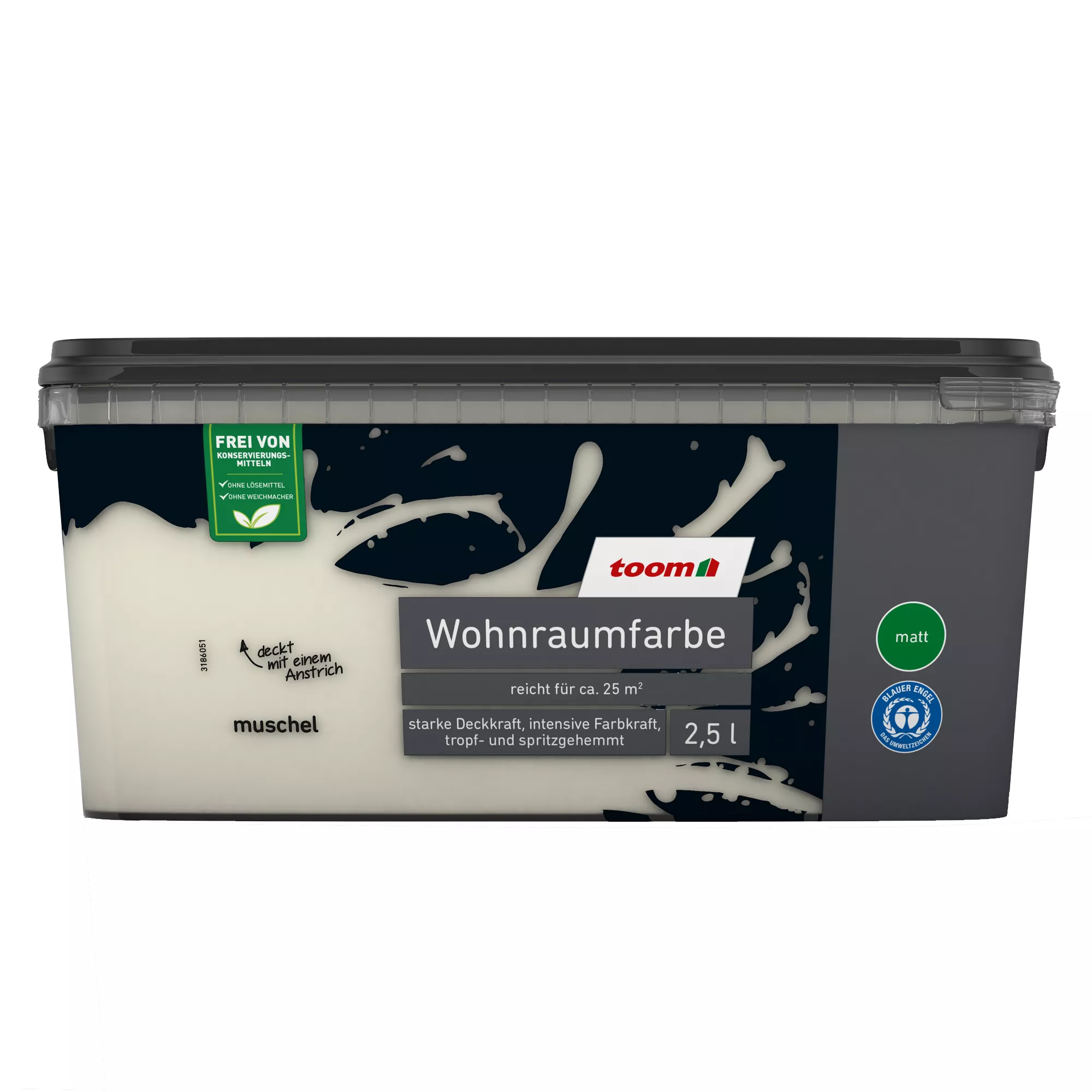 Bild von toom Wohnraumfarbe 'Muschel' hellbeige matt 2,5 l