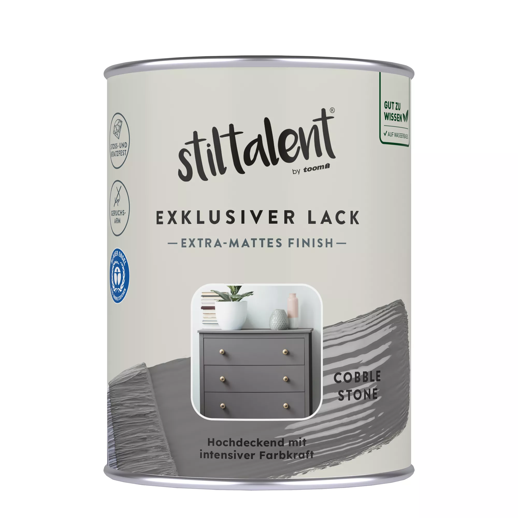 Bild von Stiltalent Lack 'cobble stone' Extra-matt 0,5 l