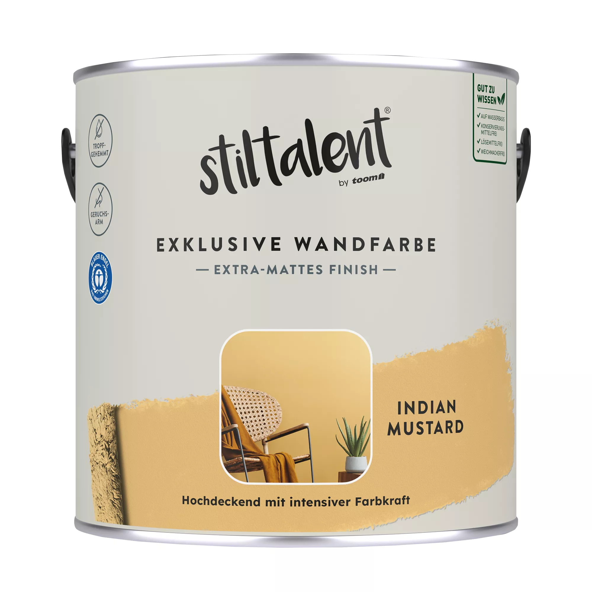 Bild von Stiltalent Wandfarbe 'indian mustard' matt 2,5 l