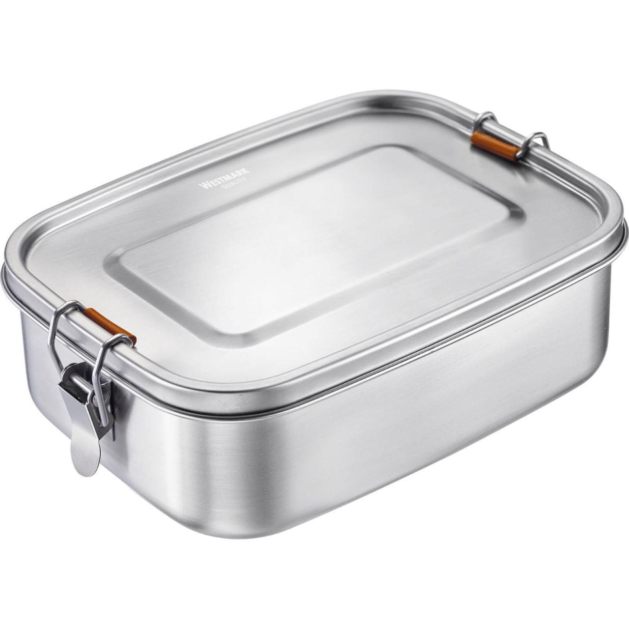 Bild von Westmark Lunch Box, Füllvolumen: 1100 ml, Mit Silikon-Dichtungsring, Einsetzbare Trennwand, Rostfreier Edelstahl/Silikon, Viva Mini, Silber, 23582270
