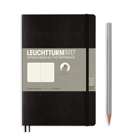 Bild von LEUCHTTURM1917 358291 Notizbuch Paperback (B6+), Softcover, 123 nummerierte Seiten, dotted, Schwarz