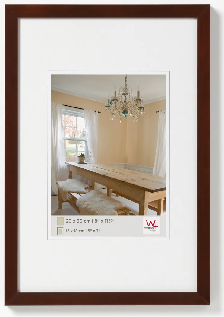 Bild von walther design Bilderrahmen nussbaum 40 x 50 cm Peppers Holzrahmen BP050N