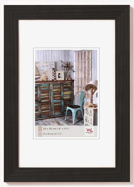 Bild von Walter Design Bilderrahmen »GRADO«, BxL: 34,4 x 44,5 cm, Schwarz, Holz