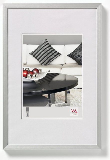 Bild von walther design Bilderrahmen silber 40 x 50 cm Aluminium Chair Alurahmen AJ050S