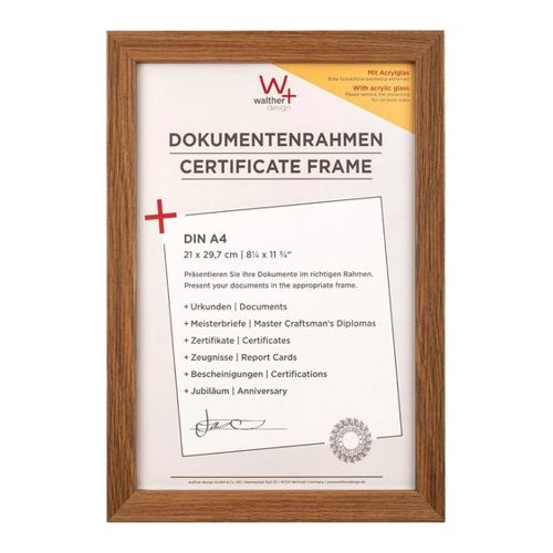Bild von Walther Design Bilderrahmen Dunkelgrau 60 x 80 cm mit Passepartout