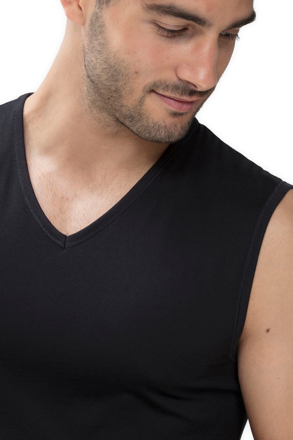 Bild von Mey Tagwäsche Serie Dry Cotton Herren Shirt o.Arm Schwarz S(4)