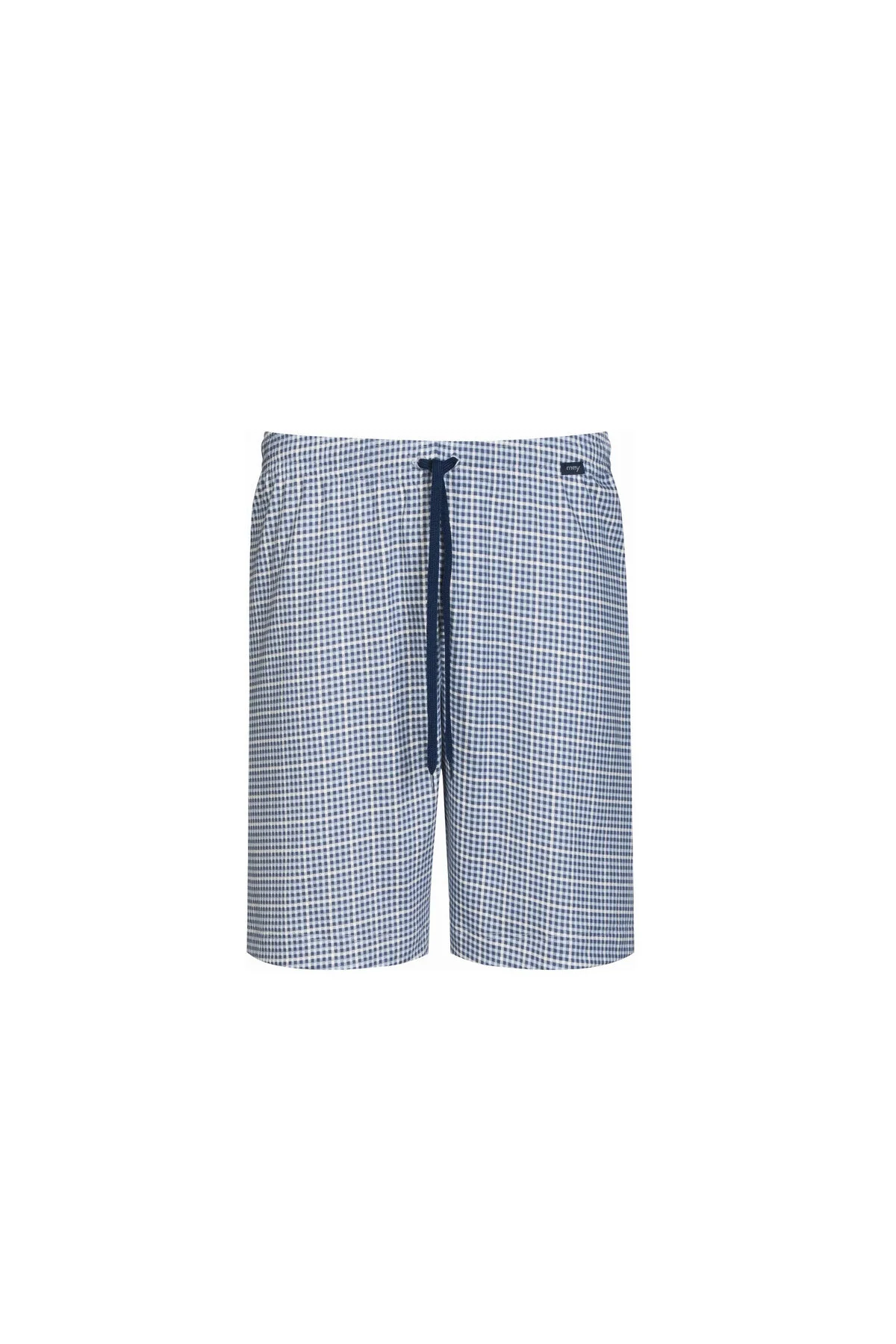 Bild von Pyjamahose Kurz Kariert mit Komfortbund und Tunnelzug, Blau 54
