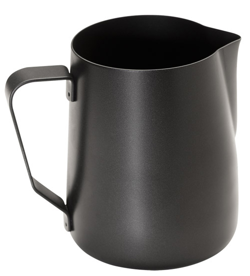 Bild von APS Milch-/Universalkanne, Edelstahl schwarz, 0,8 l aus Edelstahl, PTFE-antihaftbeschichtet, mit Ausgießer, - 1 Stück (10336)