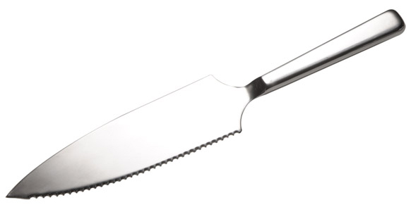 Bild von APS Tortenmesser „Classic“, Kuchenmesser, Patisseriemesser, Konditormesser, eine Kante gezahnt 15,5 cm, Edelstahl, 5 x 29 cm, 1 cm Höhe