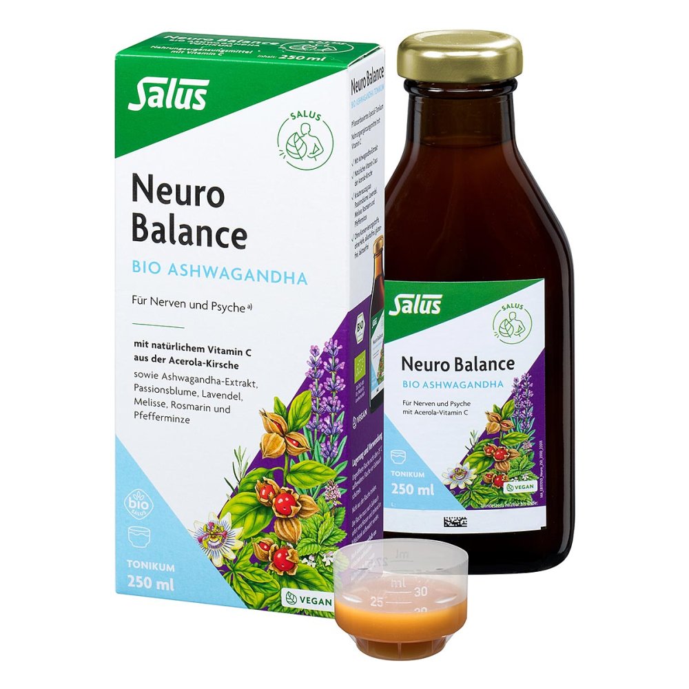 Bild von Neuro Balance Bio Ashwagandha Tonikum Salus 250 ml - Nahrungsergänzung für Nerven und Psyche