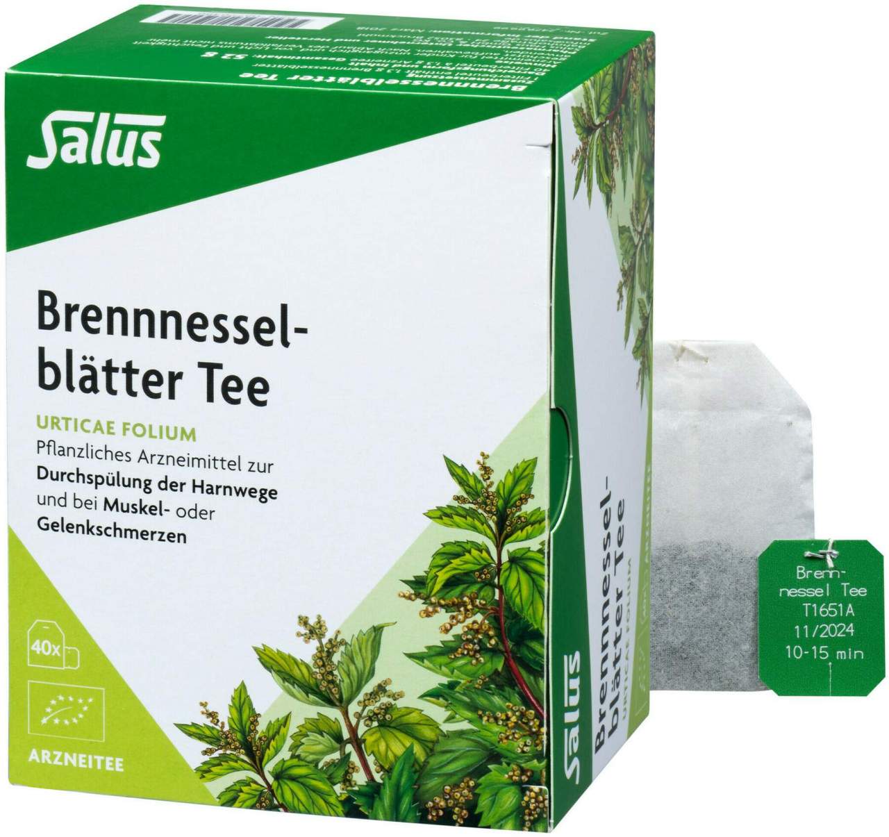 Bild von Brennnesselblätter Tee Bio Salus 40 Filterbeutel - Zur Teezubereitung