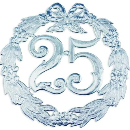 Bild von Bacher & Demmler Jubiläumszahl 25, silber, 24cm
