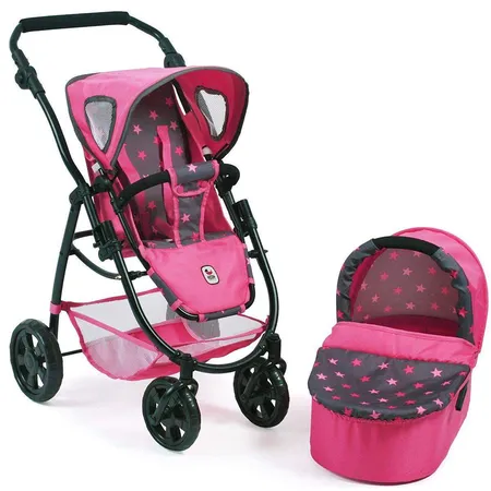 Bild von Bayer Chic 2000 638 82 Kombi-Puppenwagen Emotion 2 in 1, Sternchen pink