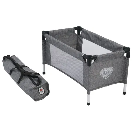 Bild von Bayer Chic 2000 652 76 Born Reisebett für Baby-Puppen, Jeans grau, Klein
