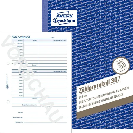 Bild von Avery Zweckform Formularblock 307 Zählprotokoll - A5, 50 Blatt