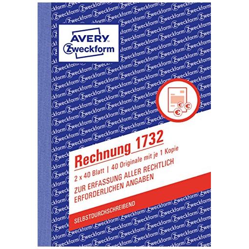 Bild von 1732 Rechnung, DIN A6, selbstdurchschreibend, 2 x 40 Blatt, weiß, gelb