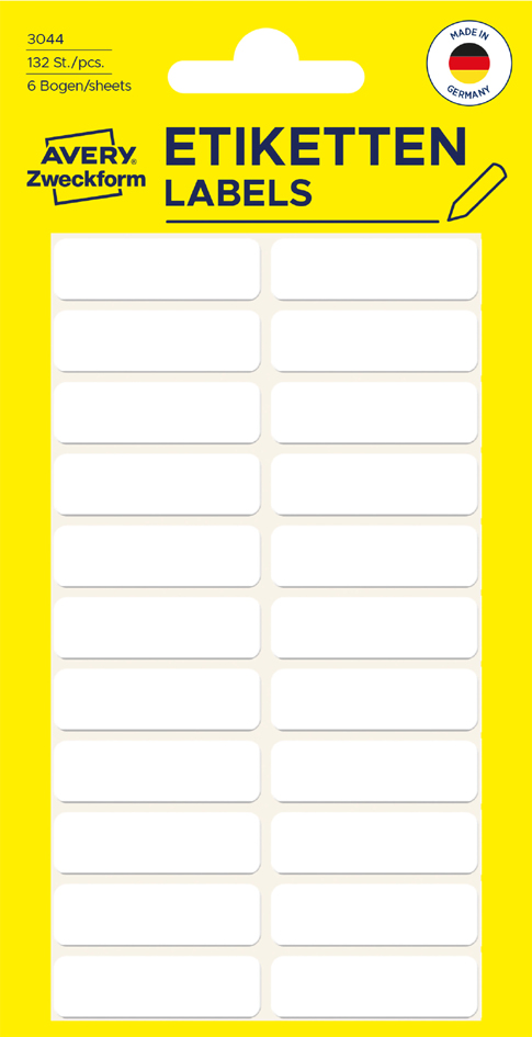 Bild von AVERY Zweckform Vielzweck-Etiketten, 32 x 10 mm, weiß, KP